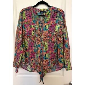 Westbound Petites Vibrant Patterned Blouse, size PXL